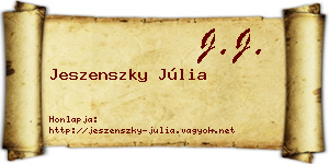 Jeszenszky Júlia névjegykártya
