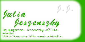 julia jeszenszky business card